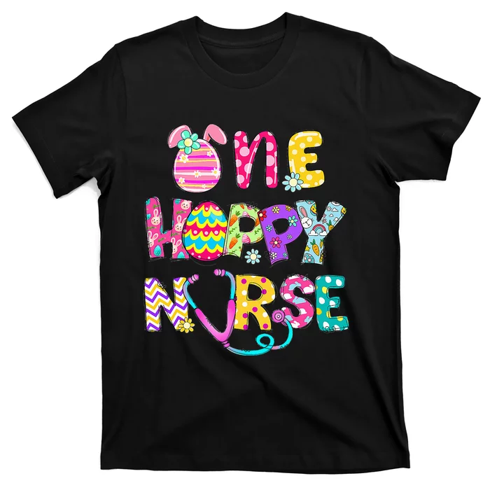 One Hoppy Registered Nurse Easter Bunny eggs T-Shirt