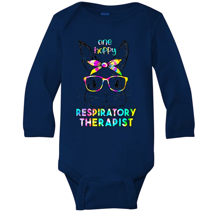 One Happy Respiratory Therapist Bunny Easter Day Cute Rabbit Meaningful Gift Baby Long Sleeve Bodysuit