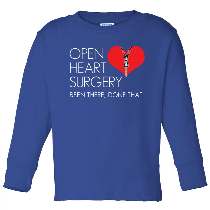 Open Heart Surgery Zipper Club Funny Gift Toddler Long Sleeve Shirt