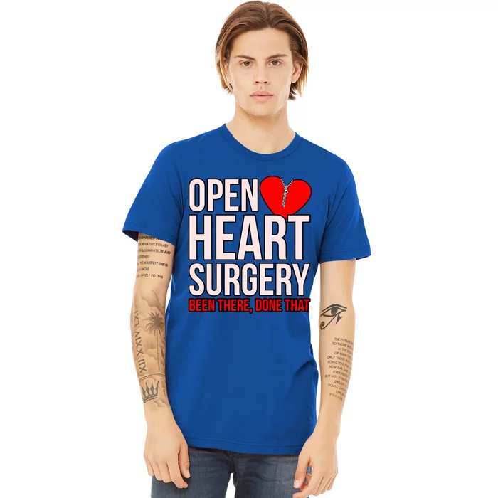 Open Heart Surgery Heart Disease Awareness Survivor Graphic Gift Premium T-Shirt