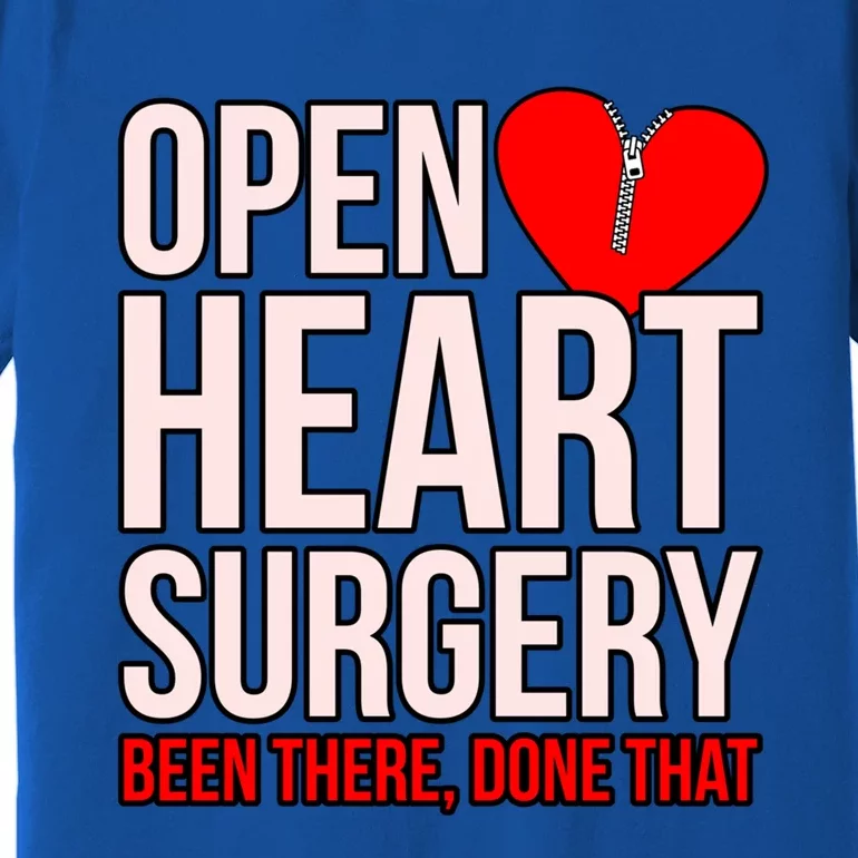 Open Heart Surgery Heart Disease Awareness Survivor Graphic Gift Premium T-Shirt