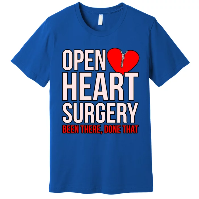 Open Heart Surgery Heart Disease Awareness Survivor Graphic Gift Premium T-Shirt