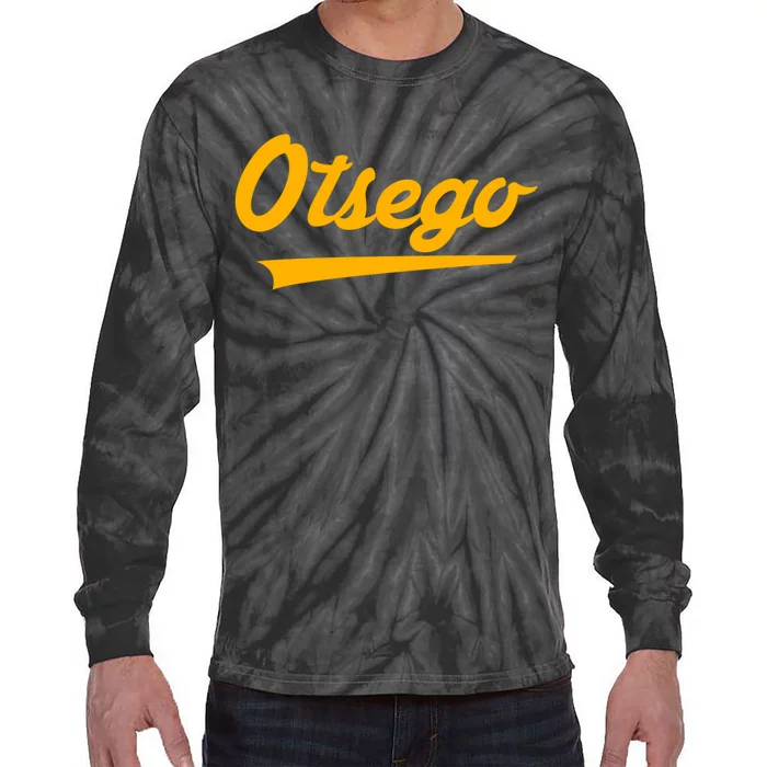 Otsego High School Vintage Swoosh Tie-Dye Long Sleeve Shirt