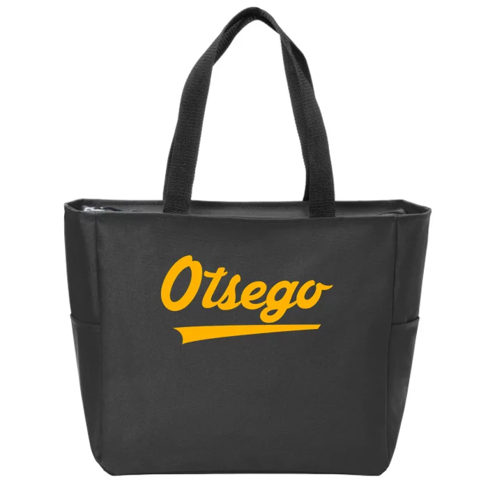 Otsego High School Vintage Swoosh Zip Tote Bag