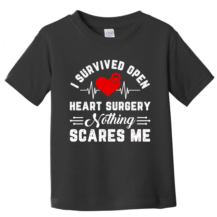 Open Heart Surgery Warrior Gift For Heart Patients Survivor Toddler T-Shirt