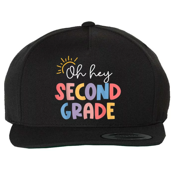 Oh Hey Second Grade 2nd Grade Wool Snapback Cap