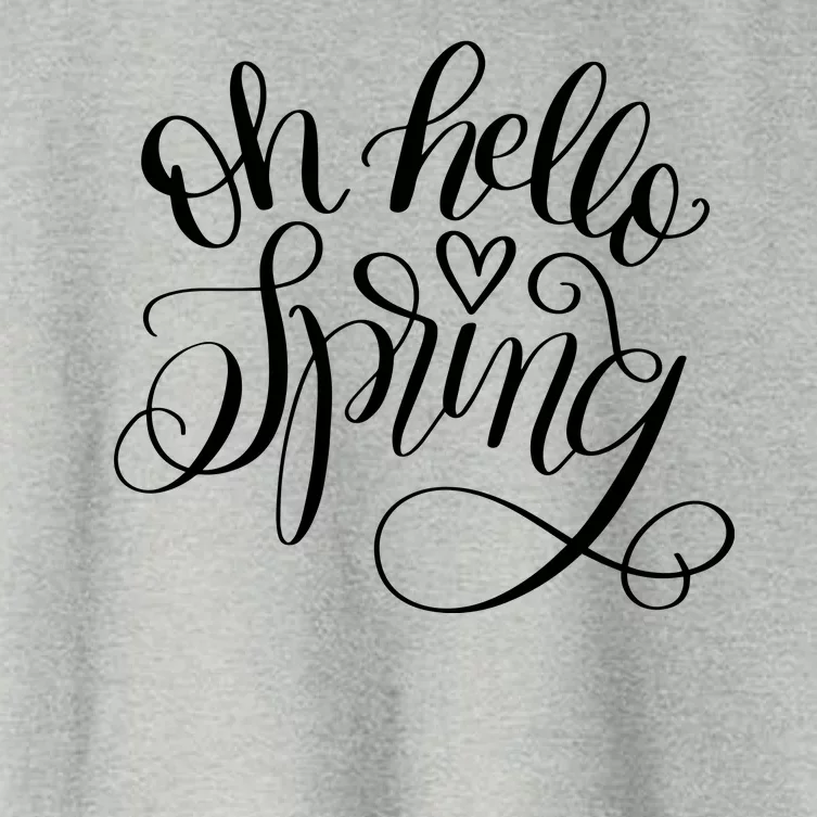 Oh Hello Spring Quote Women's Crop Top Tee