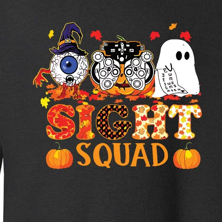 Optometrist Halloween Sight Squad Witch Pumpkin Optician Toddler Sweatshirt