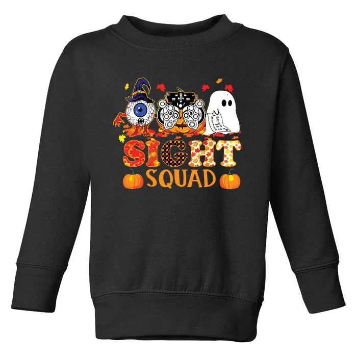 Optometrist Halloween Sight Squad Witch Pumpkin Optician Toddler Sweatshirt