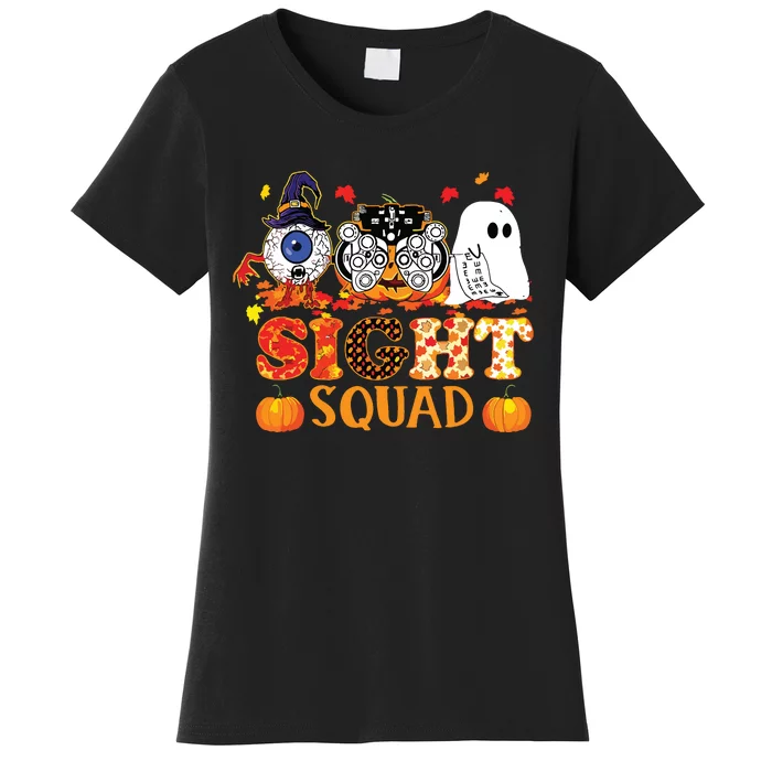 Optometrist Halloween Sight Squad Witch Pumpkin Optician Women's T-Shirt