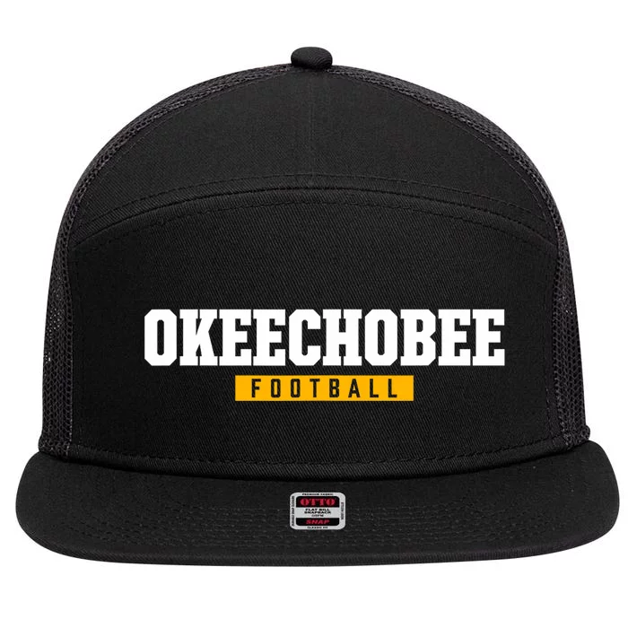 Okeechobee High School Football Hs 7 Panel Mesh Trucker Snapback Hat