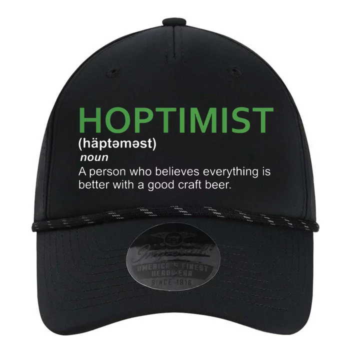 Original HOPTIMIST Short Sleeve Shirt For Craft Beer Lovers Performance The Dyno Cap