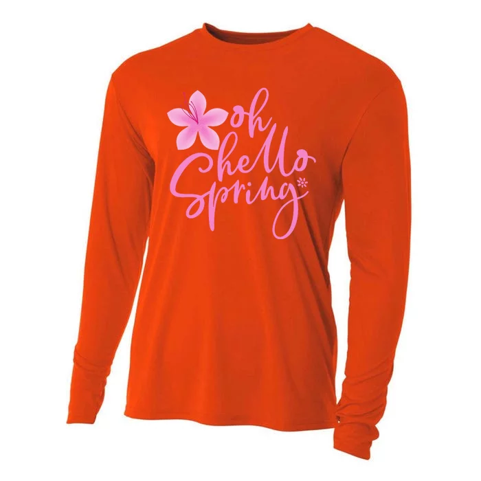 Oh Hello Spring Cute Cooling Performance Long Sleeve Crew