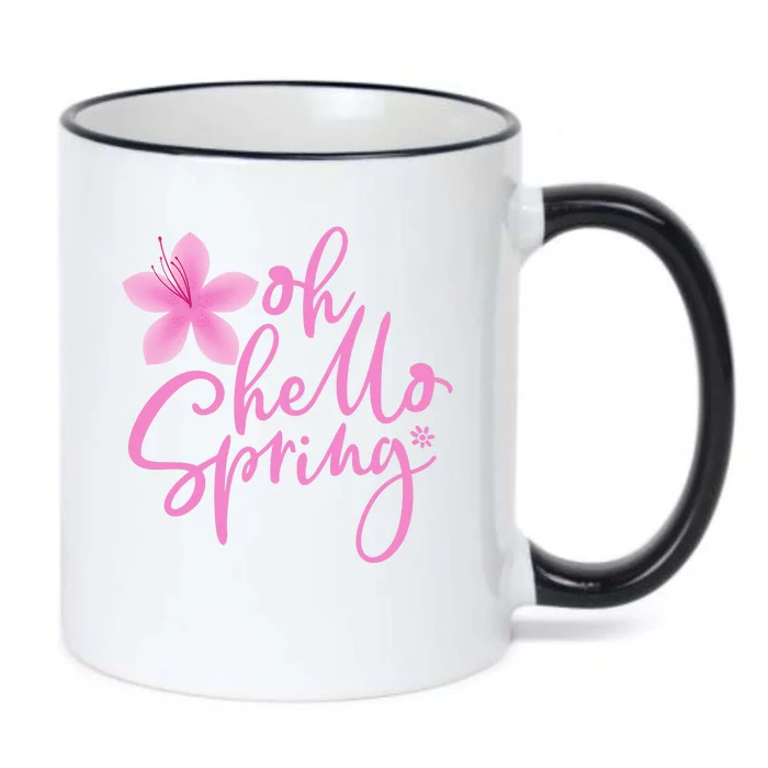 Oh Hello Spring Cute Black Color Changing Mug