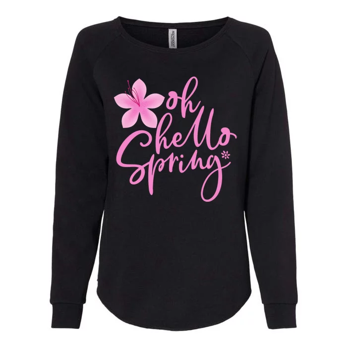 Oh Hello Spring Cute Womens California Wash Sweatshirt