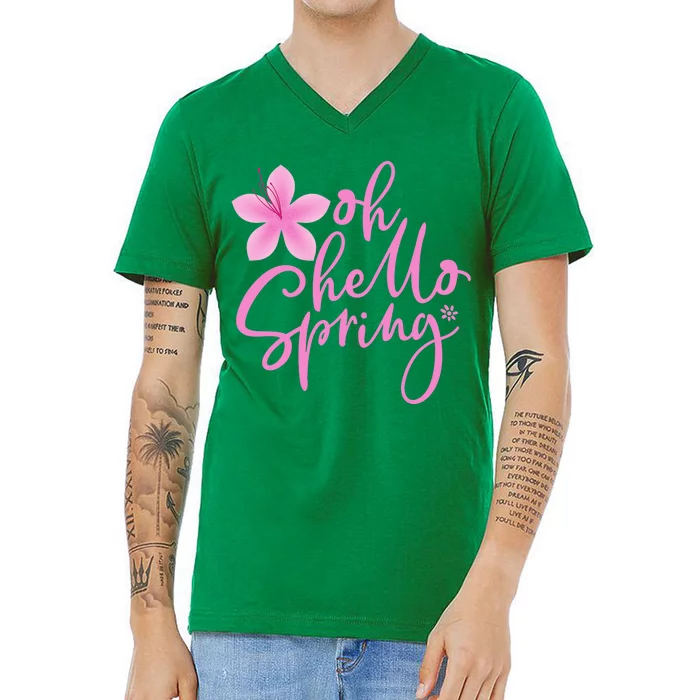 Oh Hello Spring Cute V-Neck T-Shirt