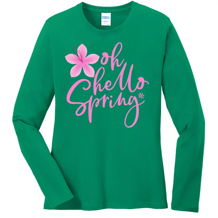 Oh Hello Spring Cute Ladies Long Sleeve Shirt