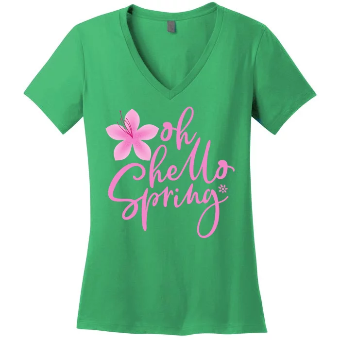 Oh Hello Spring Cute Women's V-Neck T-Shirt