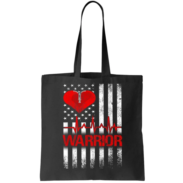 Open Heart Surgery Warrior Gift For Heart Patients Survivor Tote Bag