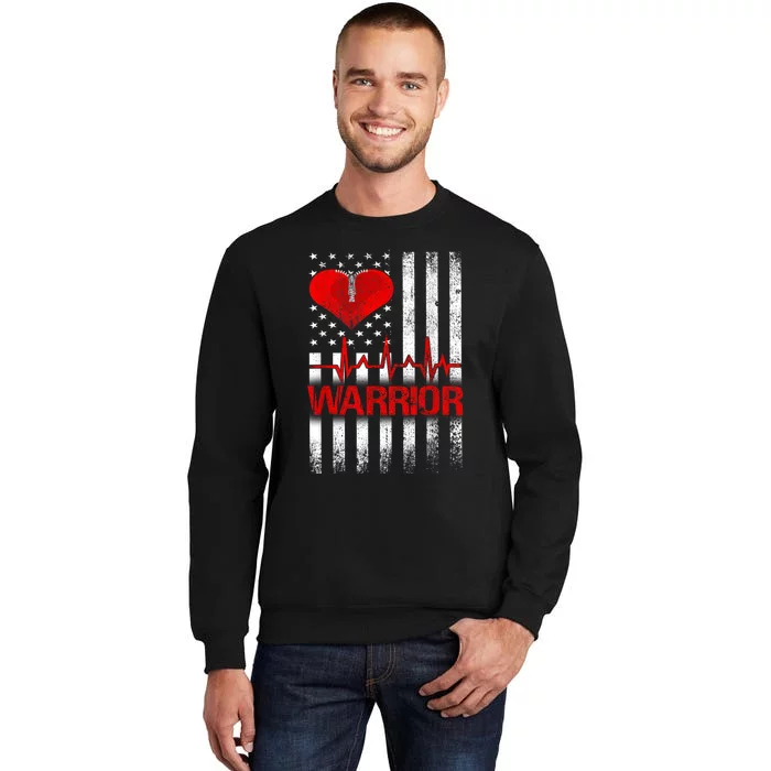 Open Heart Surgery Warrior Gift For Heart Patients Survivor Tall Sweatshirt