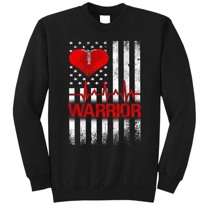 Open Heart Surgery Warrior Gift For Heart Patients Survivor Tall Sweatshirt