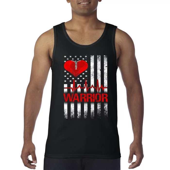 Open Heart Surgery Warrior Gift For Heart Patients Survivor Tank Top