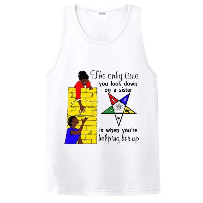 OES Help Sister Up Order Of The Eastern Star Mothers Day Performance Tank