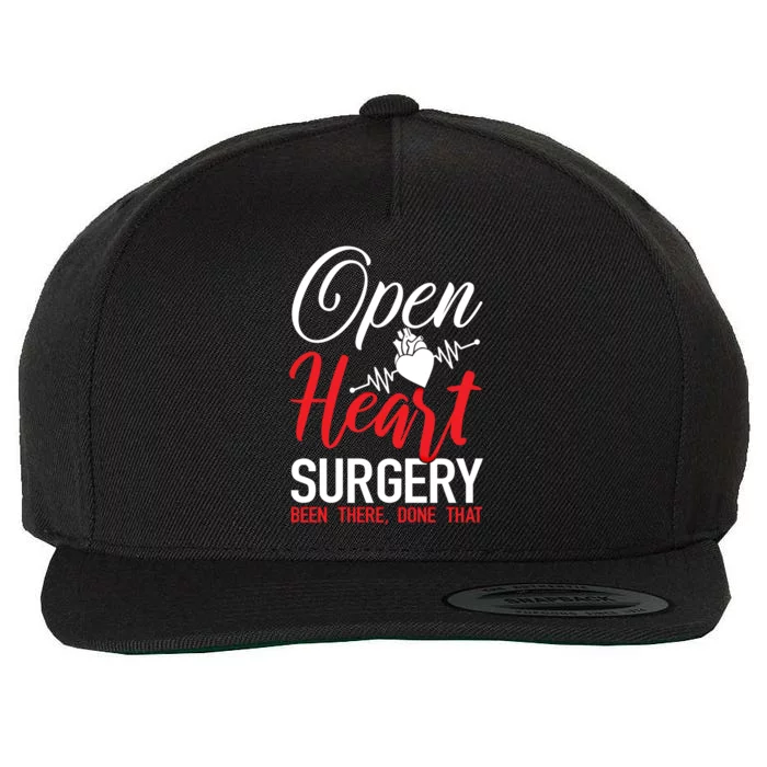 Open Heart Surgery Gift Heart Disease Awareness Gift Wool Snapback Cap