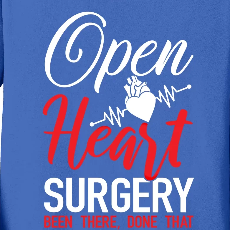 Open Heart Surgery Gift Heart Disease Awareness Gift Kids Long Sleeve Shirt