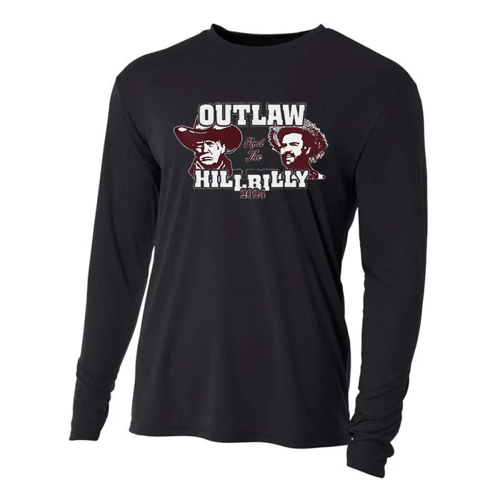 Outlaw Hillbilly Trump Vance 2024 Vintage Gift Cooling Performance Long Sleeve Crew