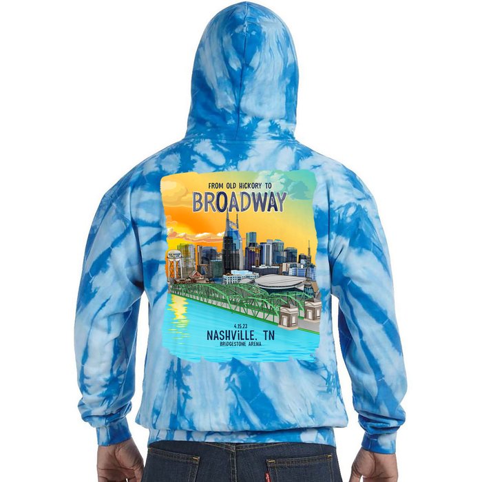 Old Hickory To Broadway Front & Back Tie Dye Hoodie