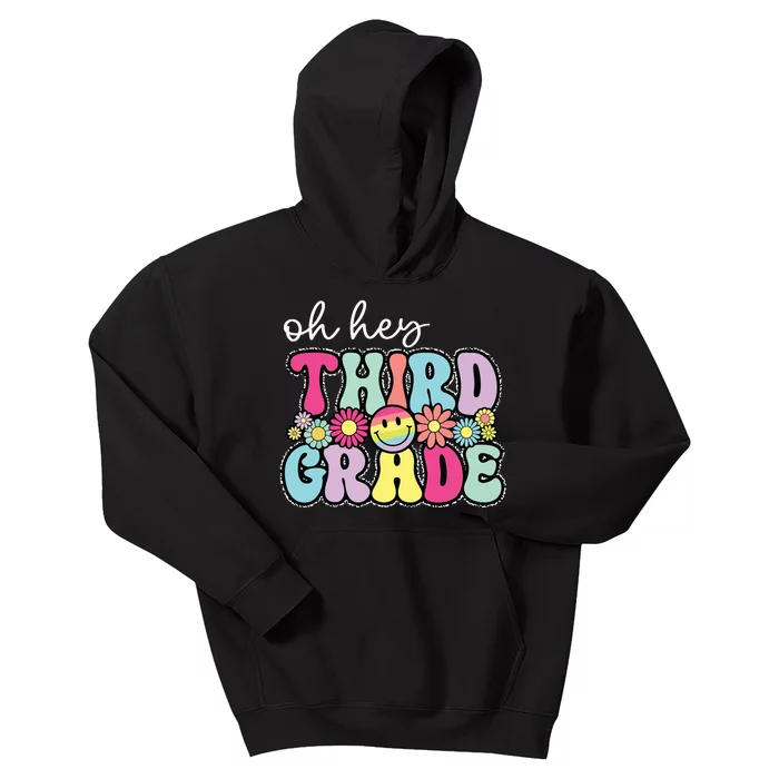 Oh Hey Third Grade Boy Girl Teacher Back To School 3rd Grade Kids Hoodie