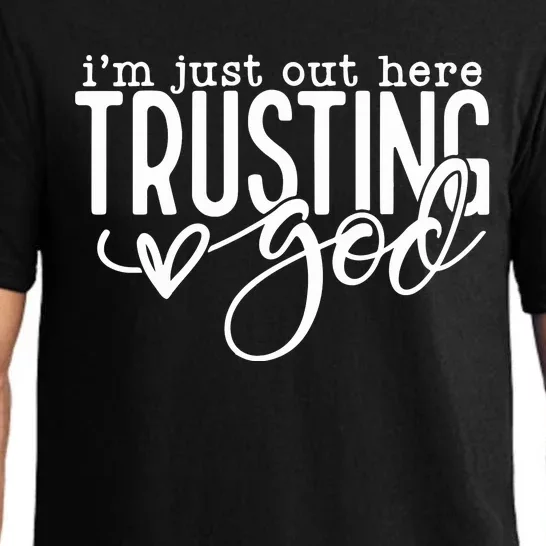 Out Here Trusting God Christian Religious Pajama Set