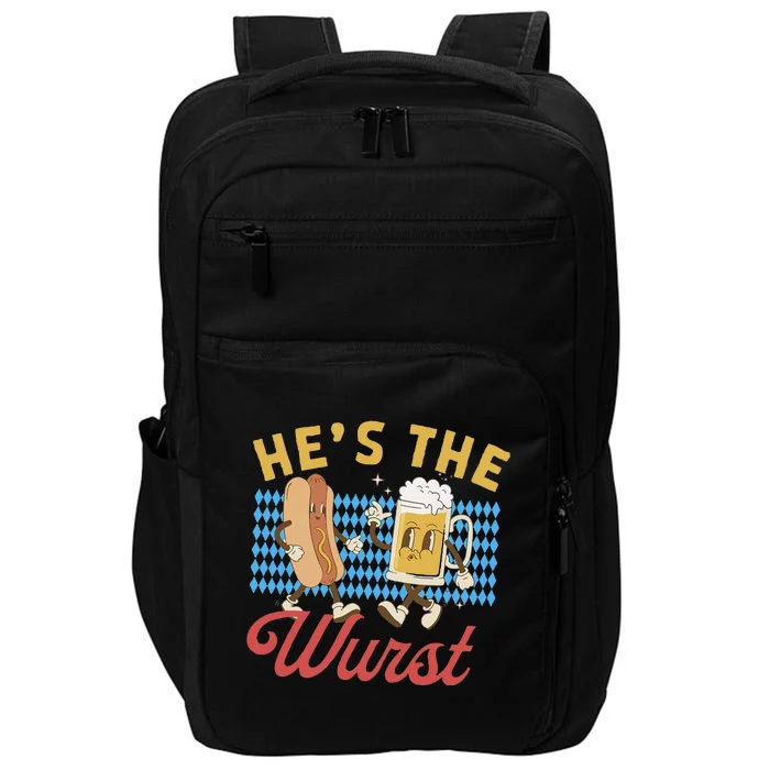 Oktoberfes Hes The Wurst Shes A Brat Couples Matching Impact Tech Backpack