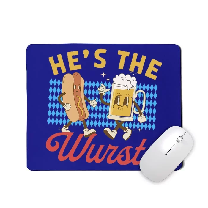 Oktoberfes Hes The Wurst Shes A Brat Couples Matching Mousepad