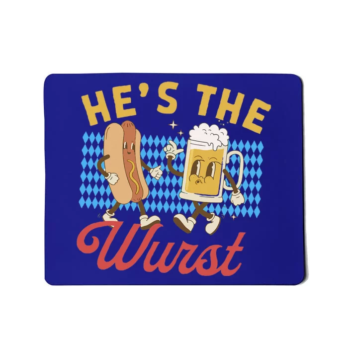 Oktoberfes Hes The Wurst Shes A Brat Couples Matching Mousepad