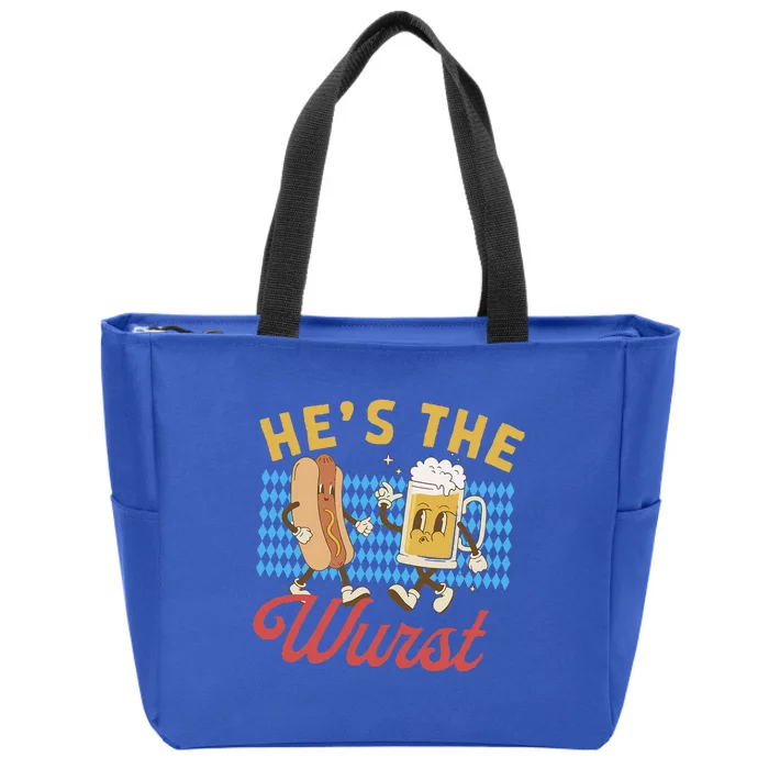 Oktoberfes Hes The Wurst Shes A Brat Couples Matching Zip Tote Bag