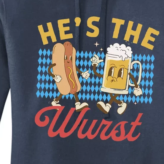 Oktoberfes Hes The Wurst Shes A Brat Couples Matching Women's Pullover Hoodie