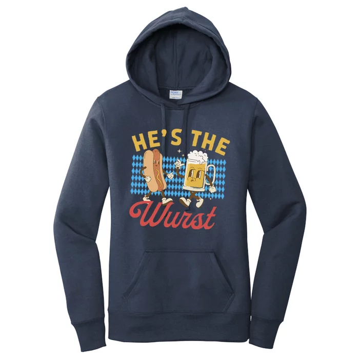 Oktoberfes Hes The Wurst Shes A Brat Couples Matching Women's Pullover Hoodie