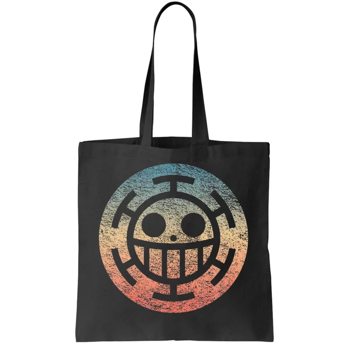 One Heart Trafalgar Sunset Pirate Jolly Roger Tote Bag