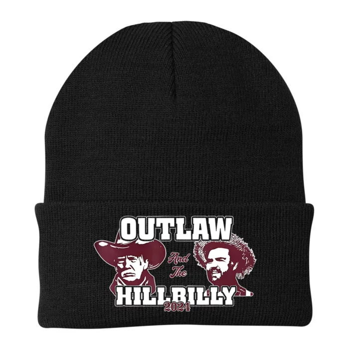 Outlaw Hillbilly Trump Vance 2024 Vintage Knit Cap Winter Beanie