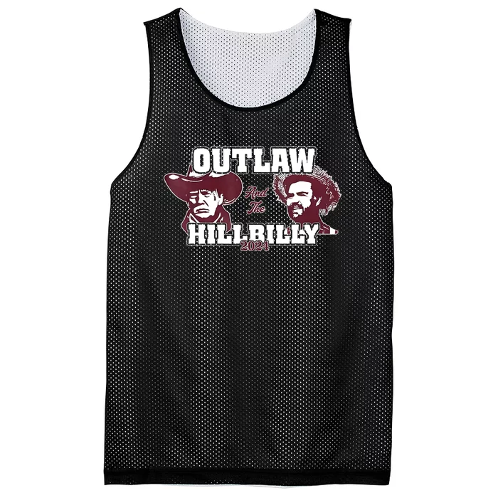 Outlaw Hillbilly Trump Vance 2024 Vintage Mesh Reversible Basketball Jersey Tank