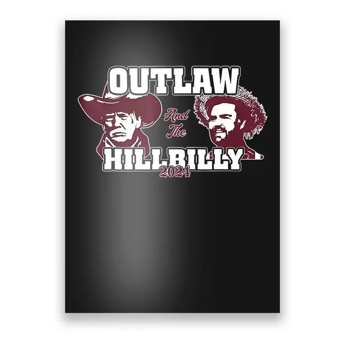 Outlaw Hillbilly Trump Vance 2024 Vintage Poster