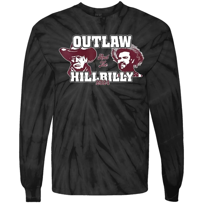 Outlaw Hillbilly Trump Vance 2024 Vintage Tie-Dye Long Sleeve Shirt