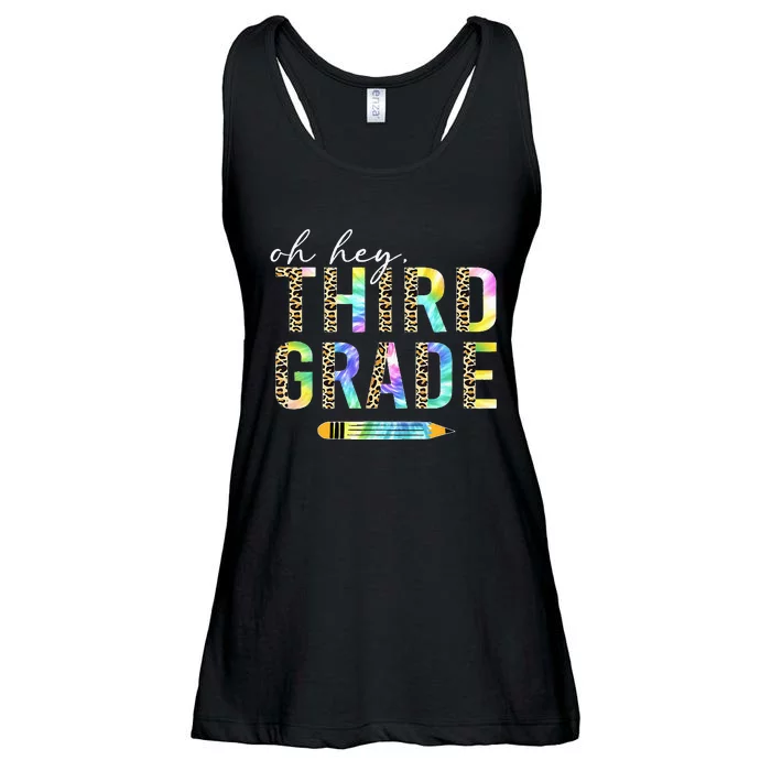 Oh Hey Third Grade Back to School Students 3rd Grade Teacher Ladies Essential Flowy Tank