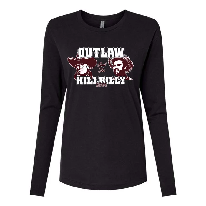 Outlaw Hillbilly Trump Vance 2024 Vintage Womens Cotton Relaxed Long Sleeve T-Shirt