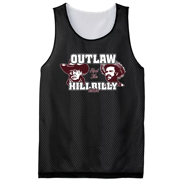 Outlaw Hillbilly Trump Vance 2024 Vintage Mesh Reversible Basketball Jersey Tank