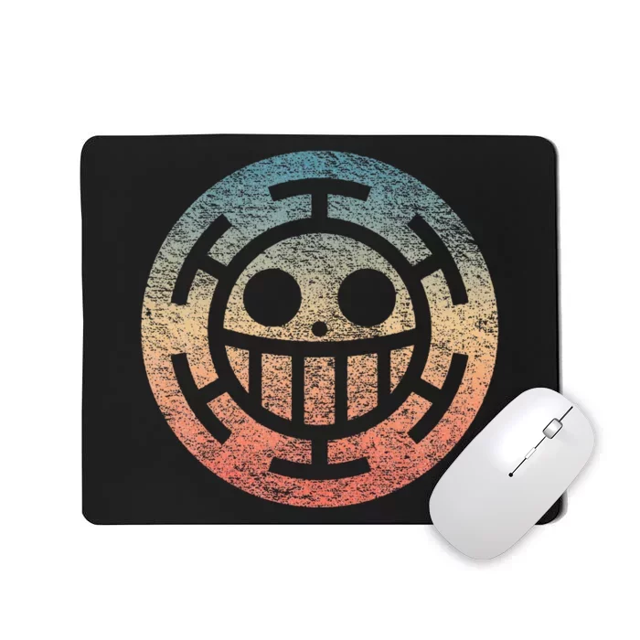 One Heart Trafalgar Sunset Pirate Jolly Roger Mousepad