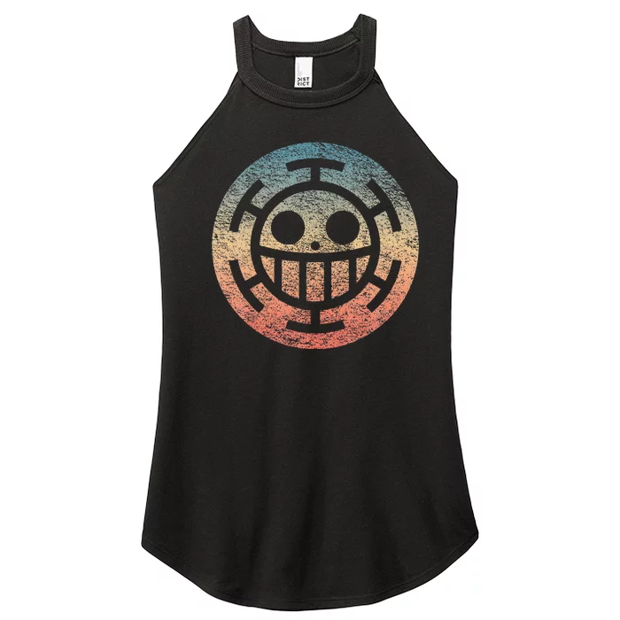 One Heart Trafalgar Sunset Pirate Jolly Roger Women’s Perfect Tri Rocker Tank