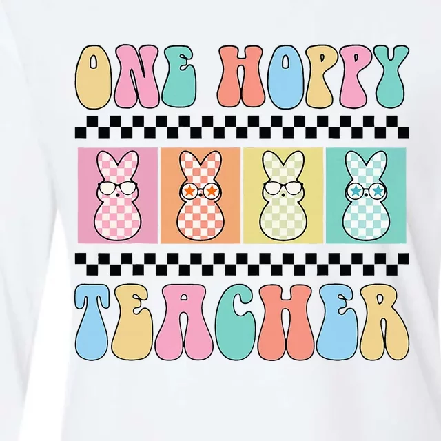 One Hoppy Teacher Bunny Easter Day Womens Cotton Relaxed Long Sleeve T-Shirt